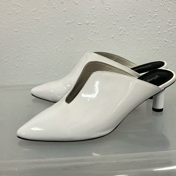 Jeffrey Campbell Shoes - Jeffrey Campbell Saltaire Patent leather White Heeled Mules